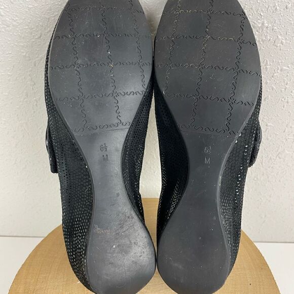 Vaneli Black Leather Shoes Size 6.5 - Picture 7 of 8